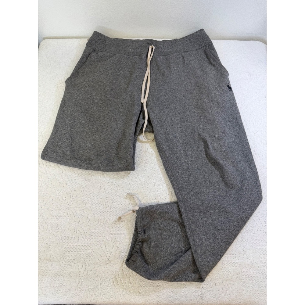 Polo Ralph Lauren Mens XL Heather Grey Fleece Jogger Sweatpants Pony Logo